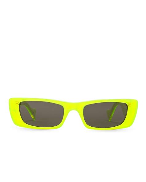 Gucci neon yellow sunglasses